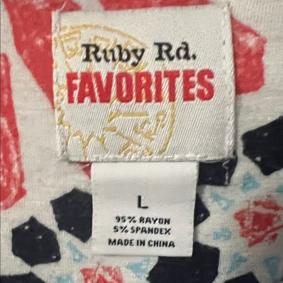 Ruby Rd. Multicolor Floral Long Sleeve Top - Picture 3 of 3